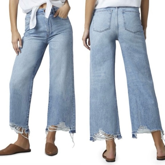 DL1961 Denim - DL1961 Hepburn High Rise Wide Leg Jeans in Slate